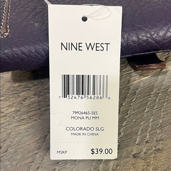 NWT - NINE WEST CHECKBOOK WALLET Colorado SLG - Plum - Picture 9 of 9